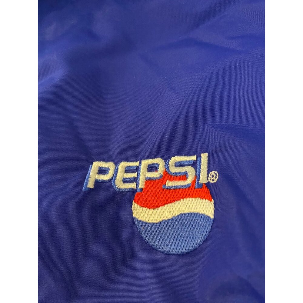Vintage Pepsi Mens Blue Insulated Jacket XL Nylon Y2K WearGuard Water Resistant - Picture 2 of 7